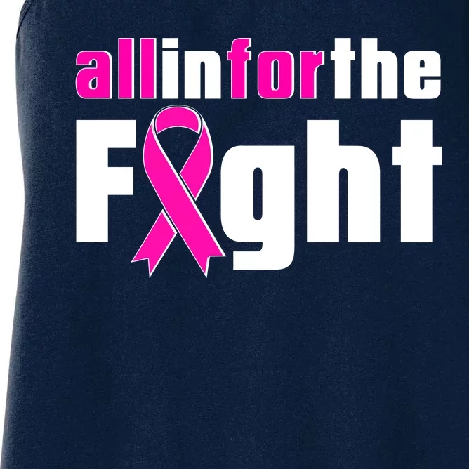 All In For The Fight Breast Cancer Awareness Women's Racerback Tank