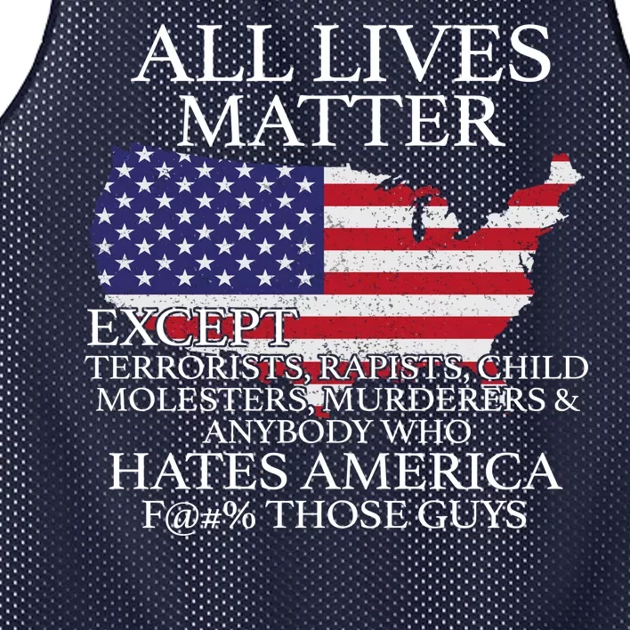 All Lives Matter EXCEPT Pro American Mesh Reversible Basketball Jersey Tank