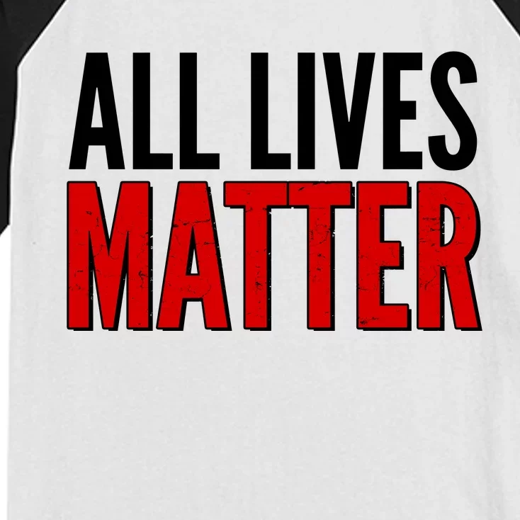 All Lives Matter Protest Kids Colorblock Raglan Jersey