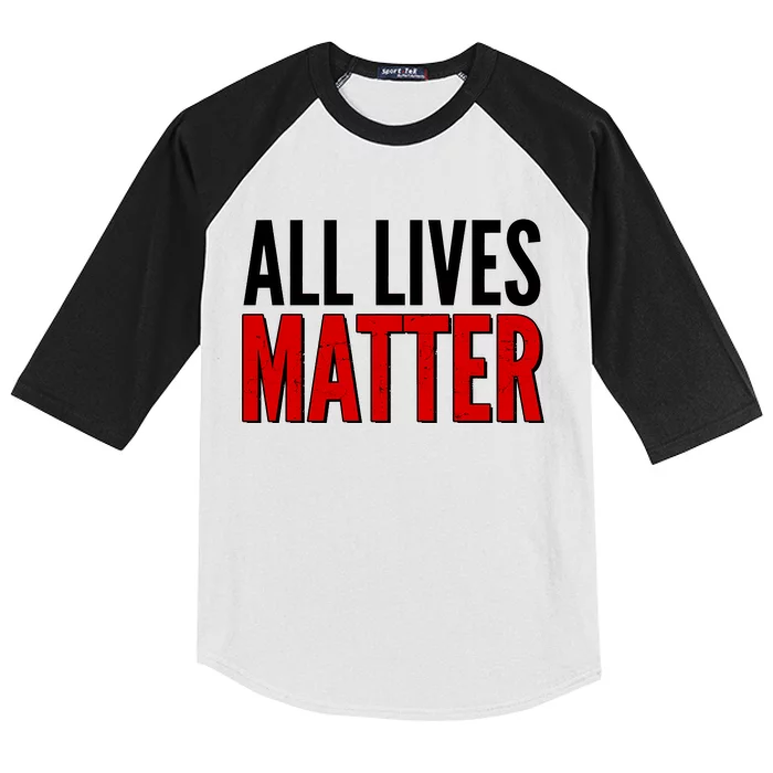 All Lives Matter Protest Kids Colorblock Raglan Jersey