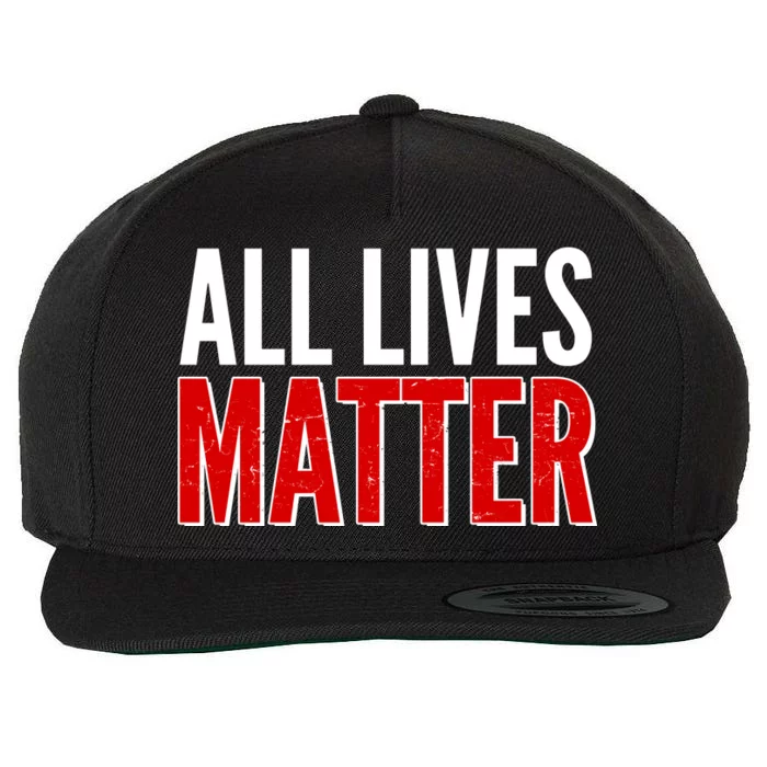 All Lives Matter Protest Wool Snapback Cap