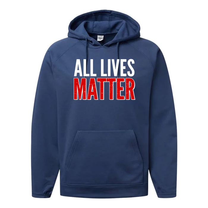 All Lives Matter Protest Performance Fleece Hoodie