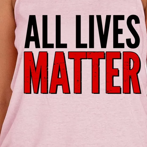 All Lives Matter Protest Women's Knotted Racerback Tank