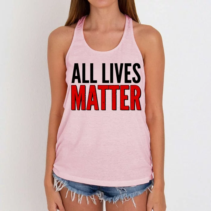 All Lives Matter Protest Women's Knotted Racerback Tank