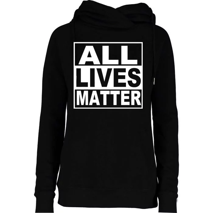 All Lives Matter Support Everyone Womens Funnel Neck Pullover Hood