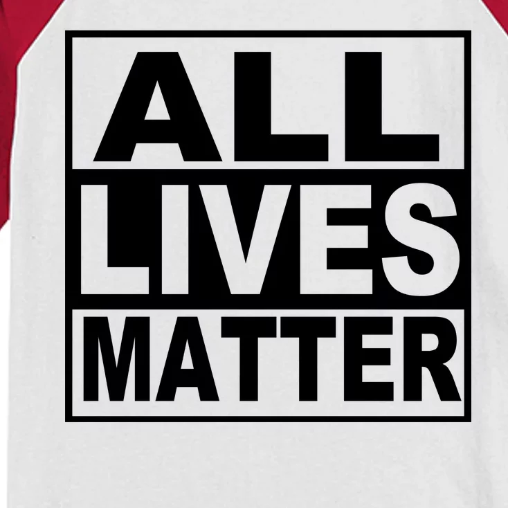 All Lives Matter Support Everyone Kids Colorblock Raglan Jersey