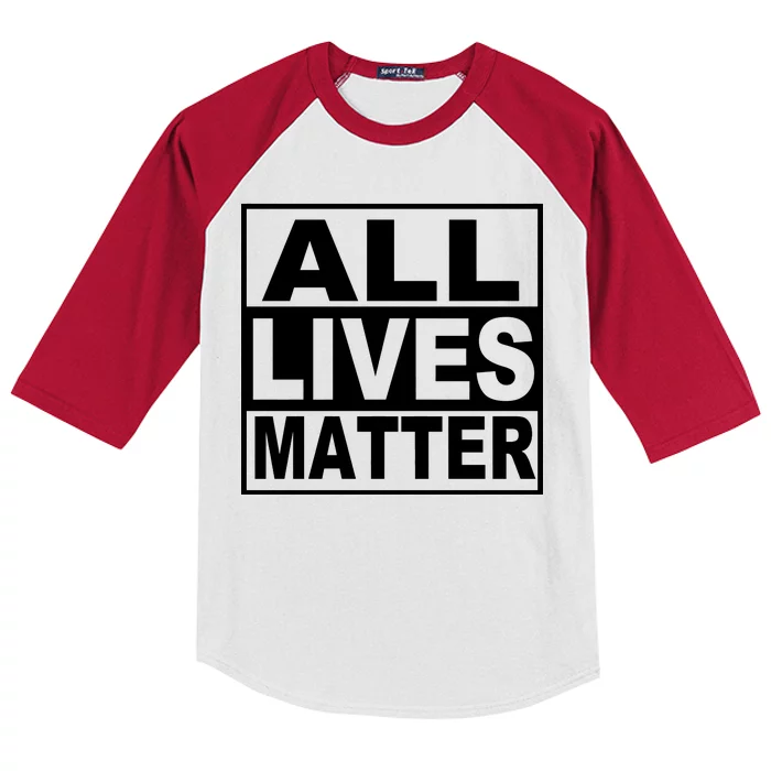 All Lives Matter Support Everyone Kids Colorblock Raglan Jersey