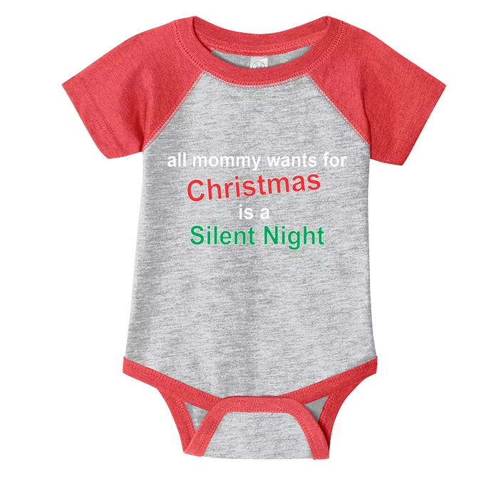 All Mommy Wanted For Christmas Was A Silent Night Infant Baby Jersey Bodysuit