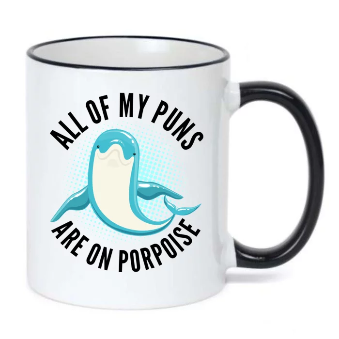 All Of My Puns Are On Porpoise Black Color Changing Mug