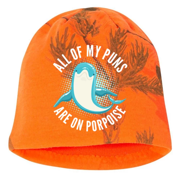 All Of My Puns Are On Porpoise Kati - Camo Knit Beanie