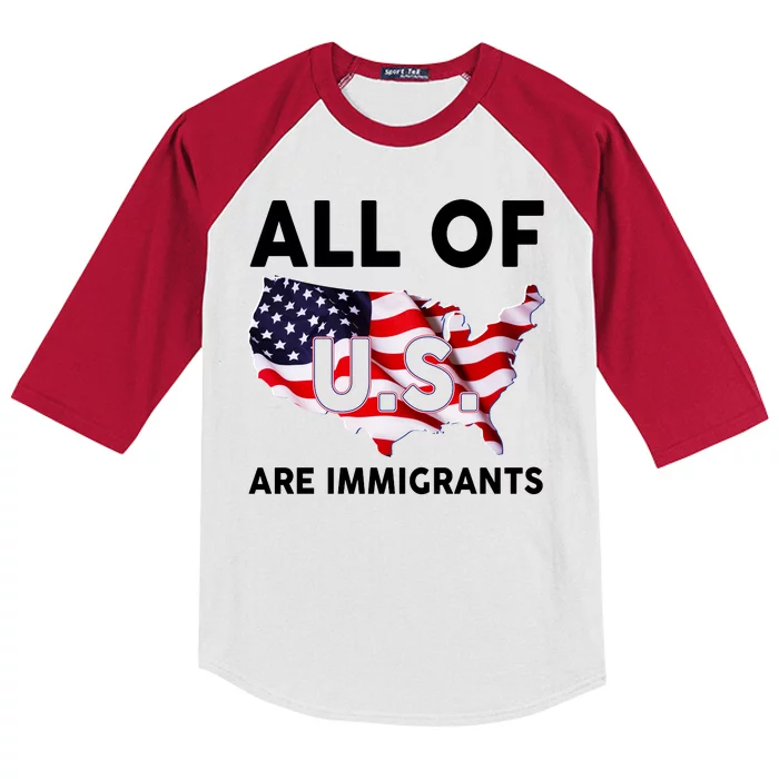 All Of Us Are Immigrants Kids Colorblock Raglan Jersey