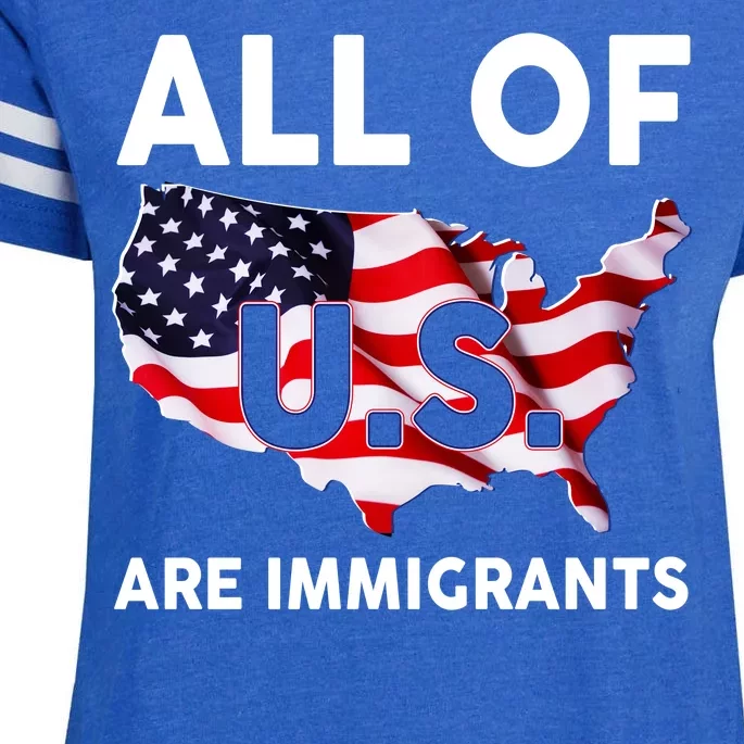 All Of Us Are Immigrants Enza Ladies Jersey Football T-Shirt