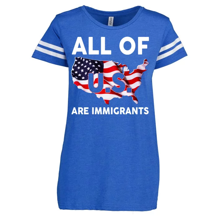 All Of Us Are Immigrants Enza Ladies Jersey Football T-Shirt