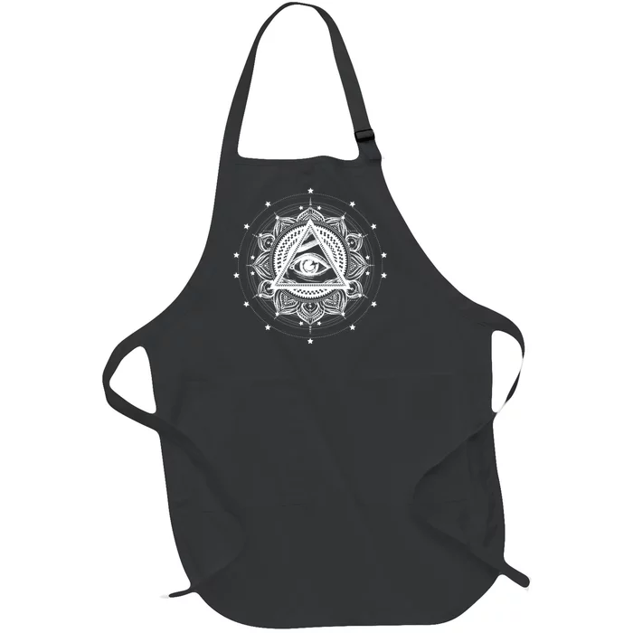 All Seeing Eye Hypnosis Psychic Full-Length Apron With Pocket