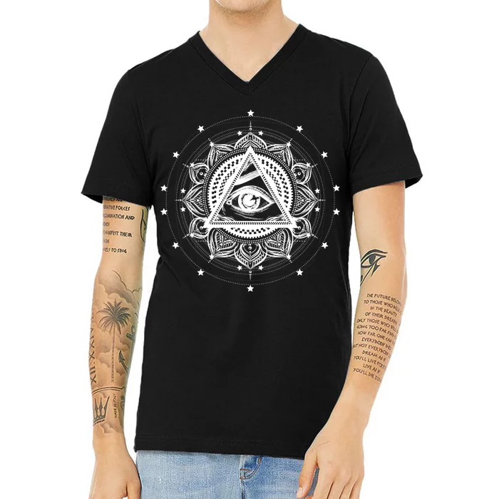 All Seeing Eye Hypnosis Psychic V-Neck T-Shirt