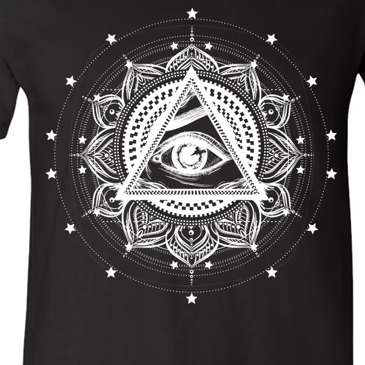 All Seeing Eye Hypnosis Psychic V-Neck T-Shirt