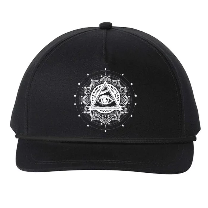 All Seeing Eye Hypnosis Psychic Snapback Five-Panel Rope Hat