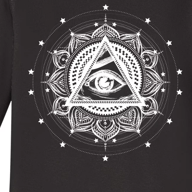 All Seeing Eye Hypnosis Psychic Baby Long Sleeve Bodysuit