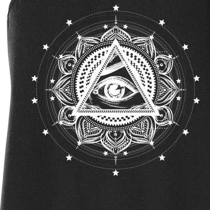 All Seeing Eye Hypnosis Psychic Women's Racerback Tank