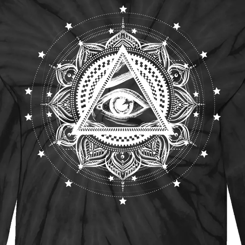 All Seeing Eye Hypnosis Psychic Tie-Dye Long Sleeve Shirt