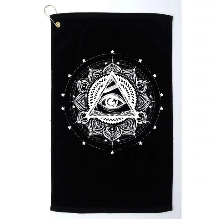 All Seeing Eye Hypnosis Psychic Platinum Collection Golf Towel