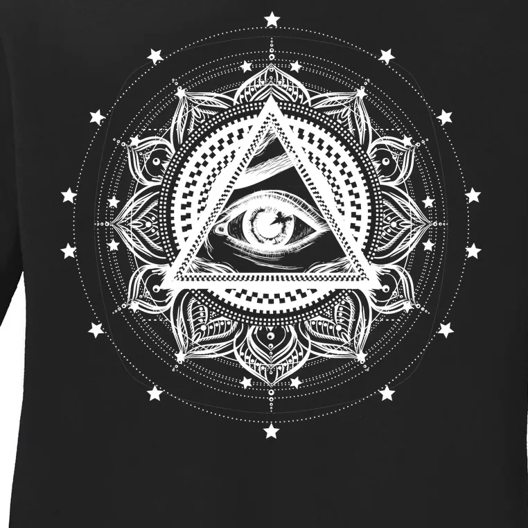 All Seeing Eye Hypnosis Psychic Ladies Long Sleeve Shirt