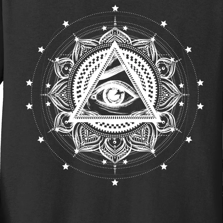 All Seeing Eye Hypnosis Psychic Kids Long Sleeve Shirt