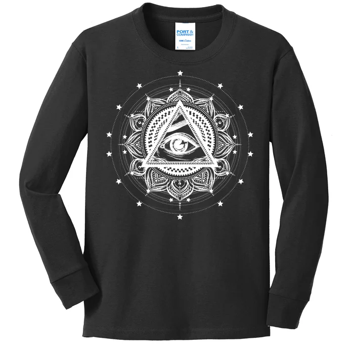 All Seeing Eye Hypnosis Psychic Kids Long Sleeve Shirt