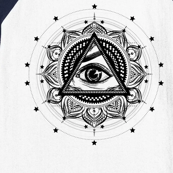 All Seeing Eye Hypnosis Psychic Baseball Sleeve Shirt