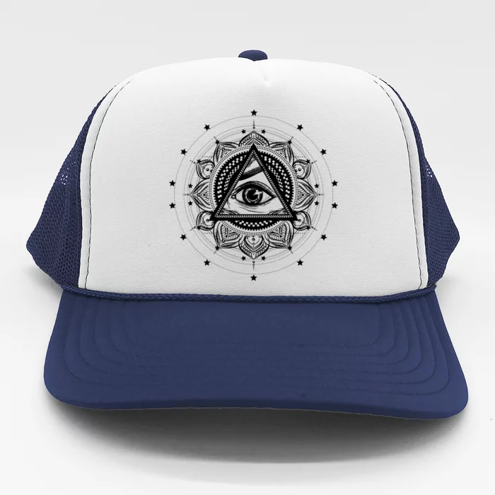 All Seeing Eye Hypnosis Psychic Trucker Hat