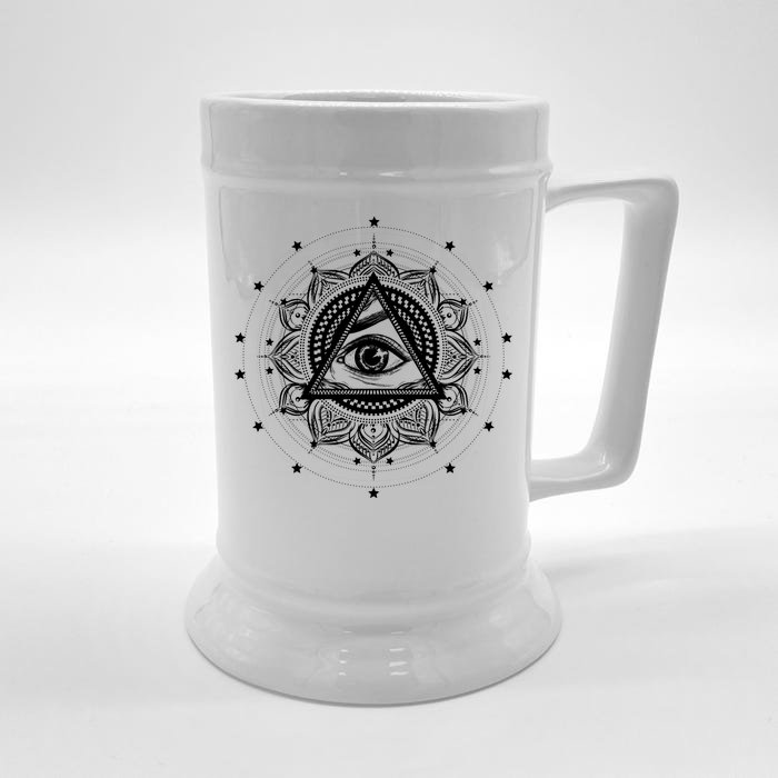 All Seeing Eye Hypnosis Psychic Front & Back Beer Stein