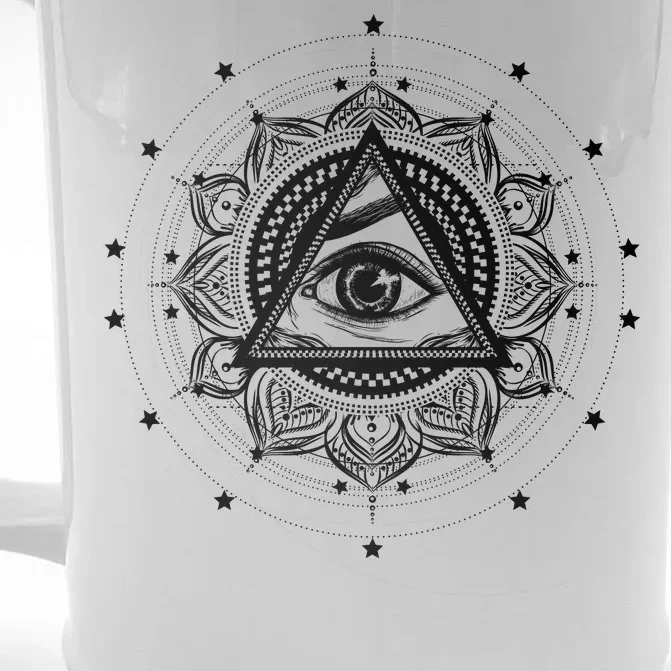 All Seeing Eye Hypnosis Psychic Front & Back Beer Stein