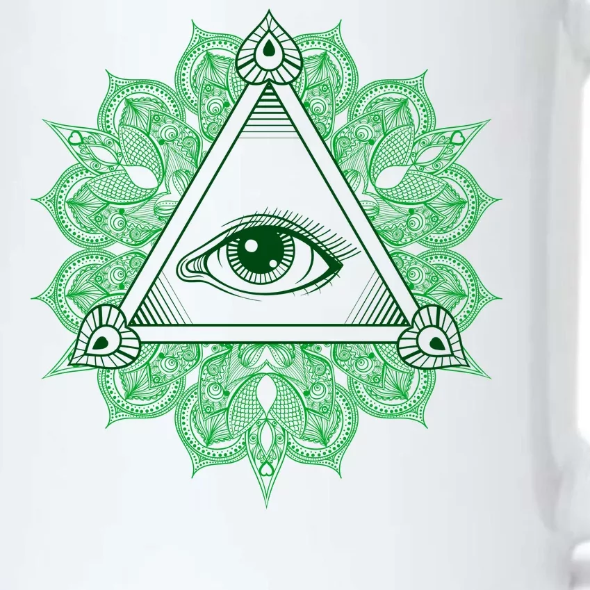 All Seeing Pyramid Eye Black Color Changing Mug