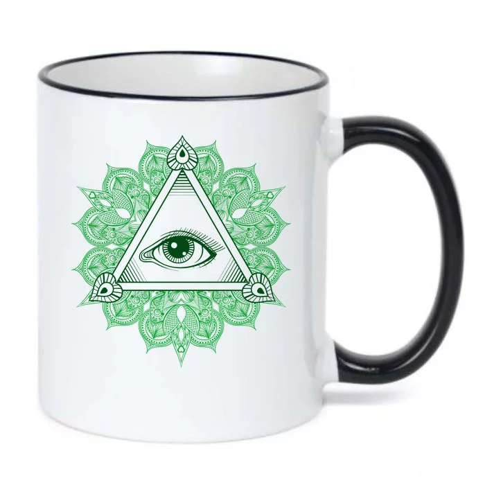 All Seeing Pyramid Eye Black Color Changing Mug