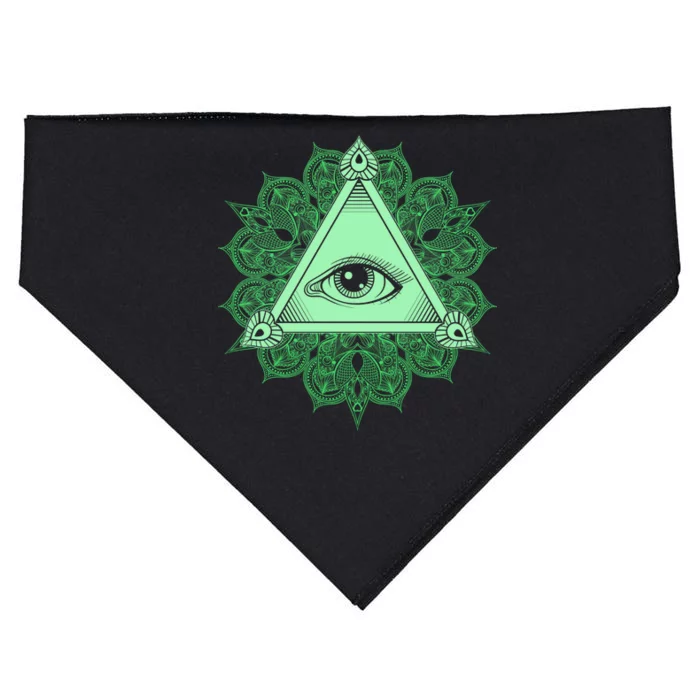 All Seeing Pyramid Eye USA-Made Doggie Bandana