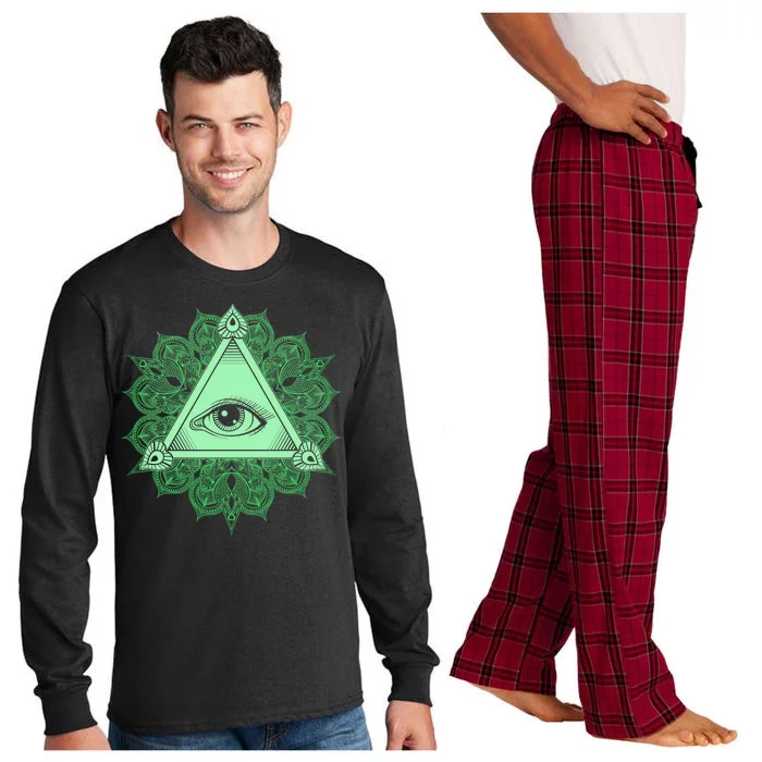 All Seeing Pyramid Eye Long Sleeve Pajama Set