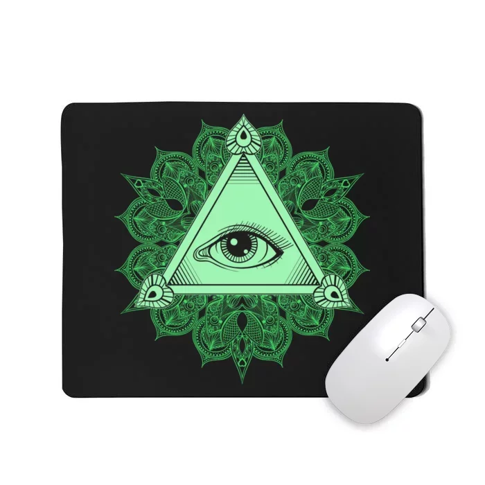 All Seeing Pyramid Eye Mousepad