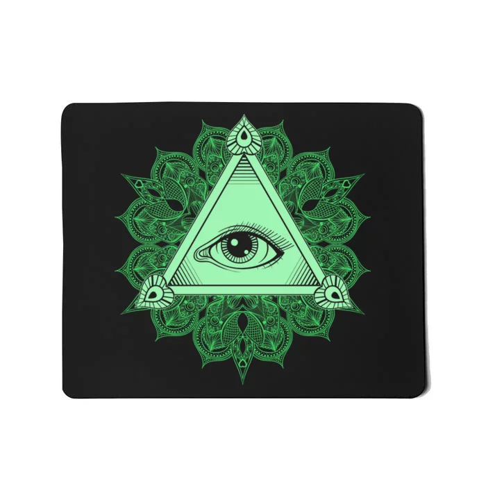 All Seeing Pyramid Eye Mousepad