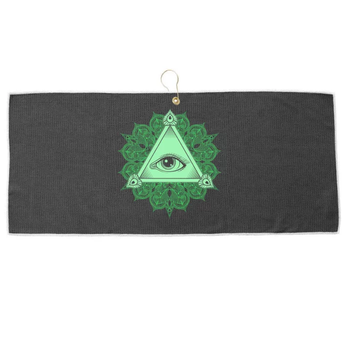 All Seeing Pyramid Eye Large Microfiber Waffle Golf Towel