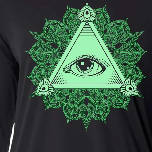 All Seeing Pyramid Eye Cooling Performance Long Sleeve Crew