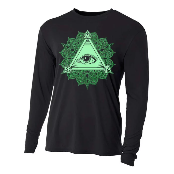 All Seeing Pyramid Eye Cooling Performance Long Sleeve Crew