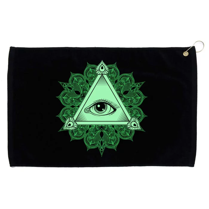 All Seeing Pyramid Eye Grommeted Golf Towel