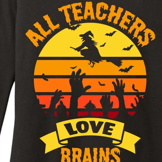 All Teachers Love Brains Womens CVC Long Sleeve Shirt