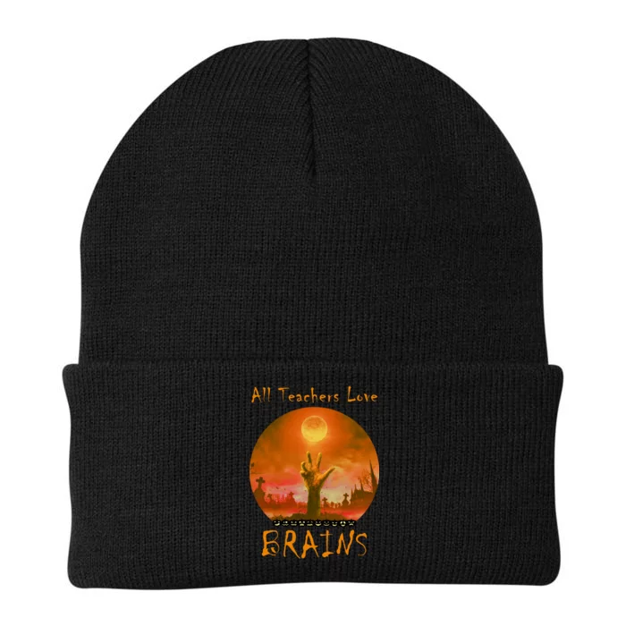 All Teachers Love Brains Zombie Knit Cap Winter Beanie