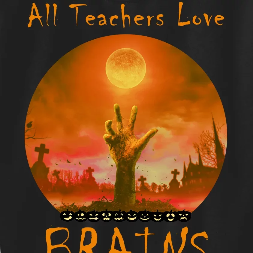 All Teachers Love Brains Zombie Kids Sweatshirt