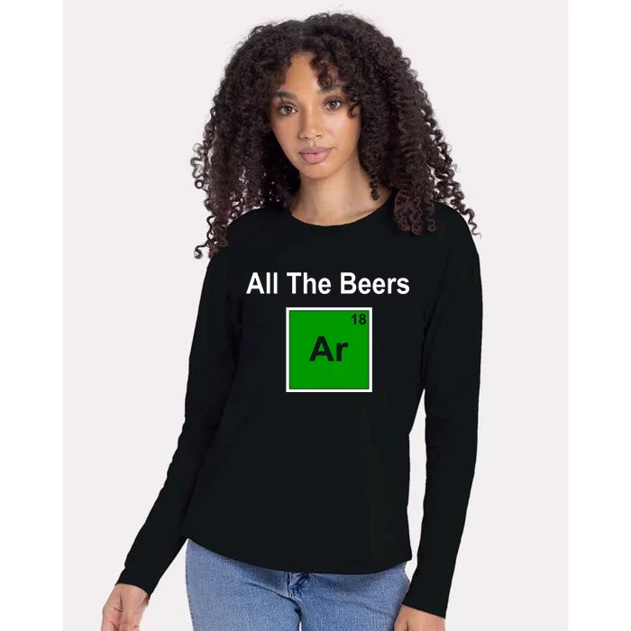 All The Beer ARGON Womens Cotton Relaxed Long Sleeve T-Shirt