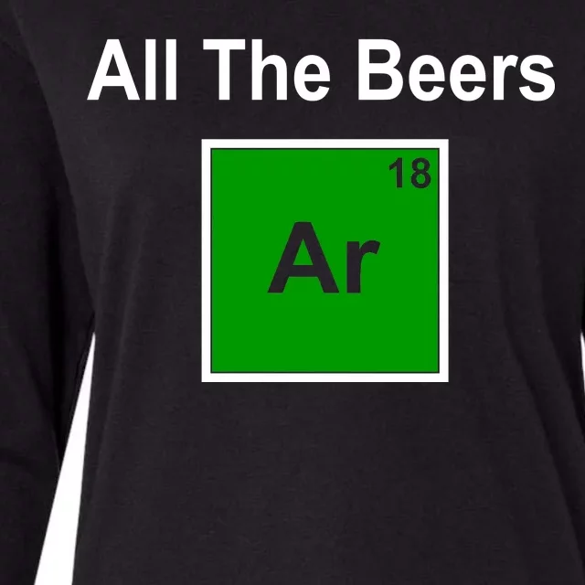 All The Beer ARGON Womens Cotton Relaxed Long Sleeve T-Shirt