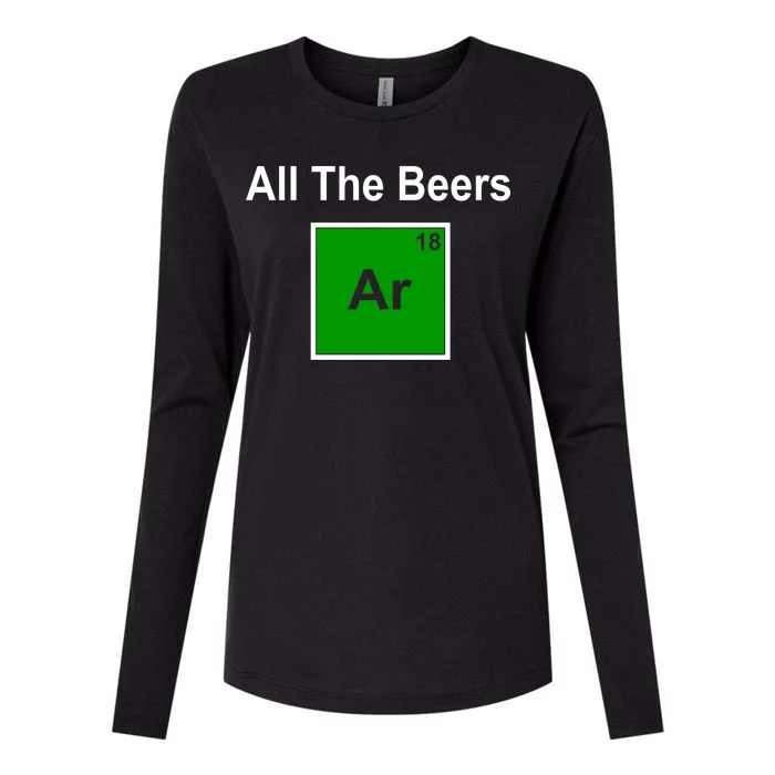 All The Beer ARGON Womens Cotton Relaxed Long Sleeve T-Shirt