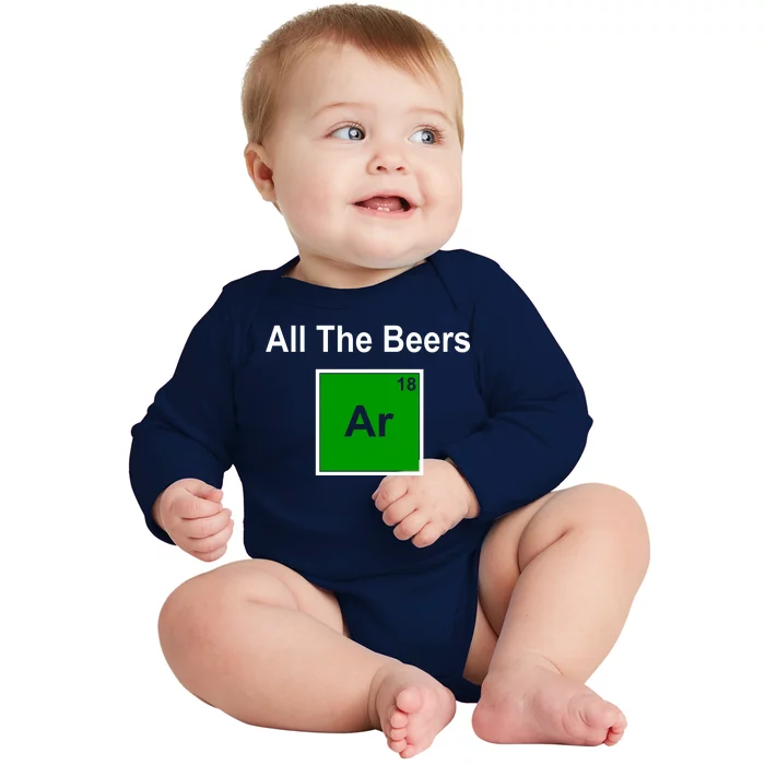 All The Beer ARGON Baby Long Sleeve Bodysuit