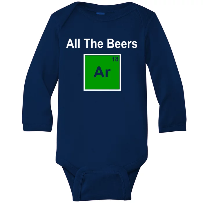 All The Beer ARGON Baby Long Sleeve Bodysuit